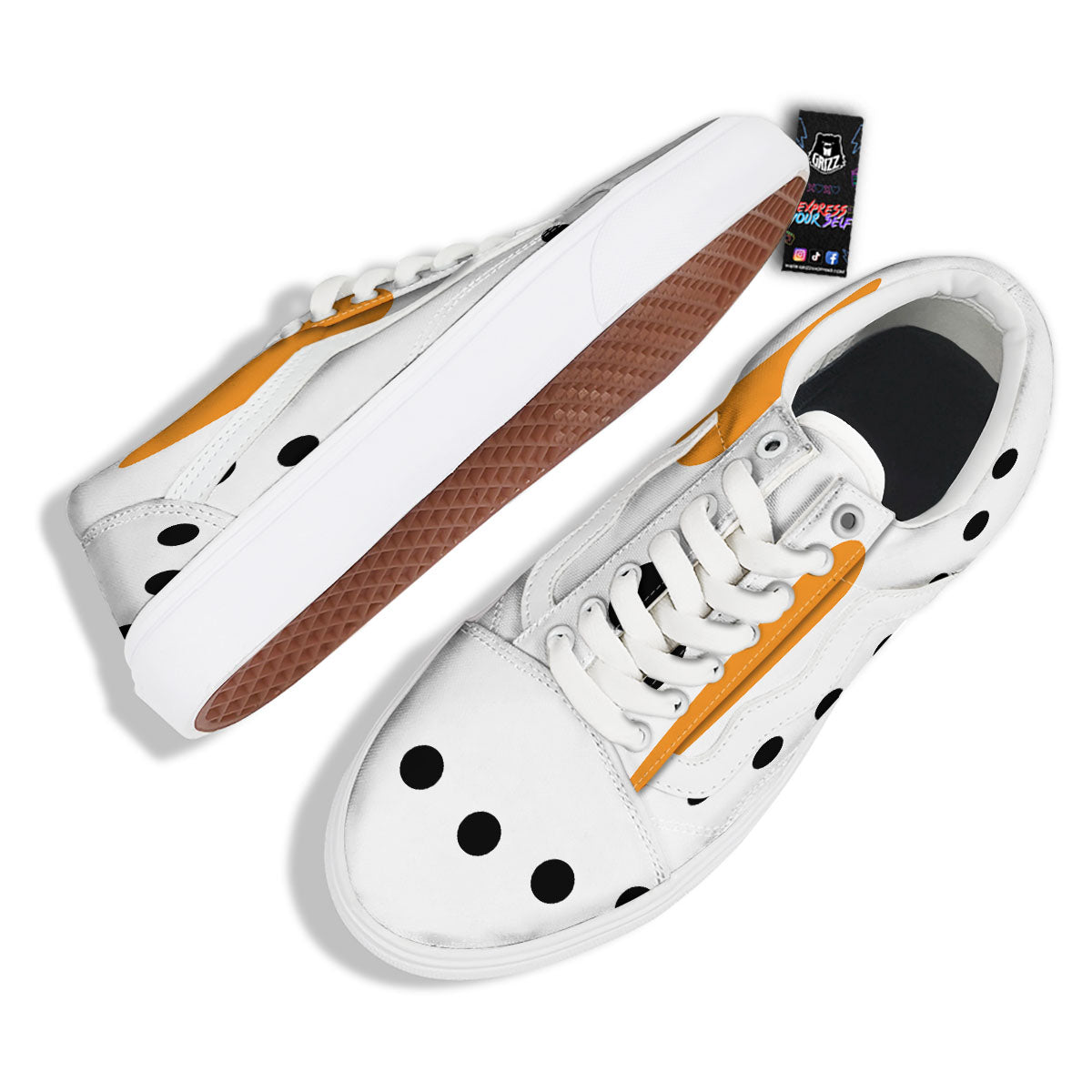 Face Snowman Print Skate Shoes-grizzshop