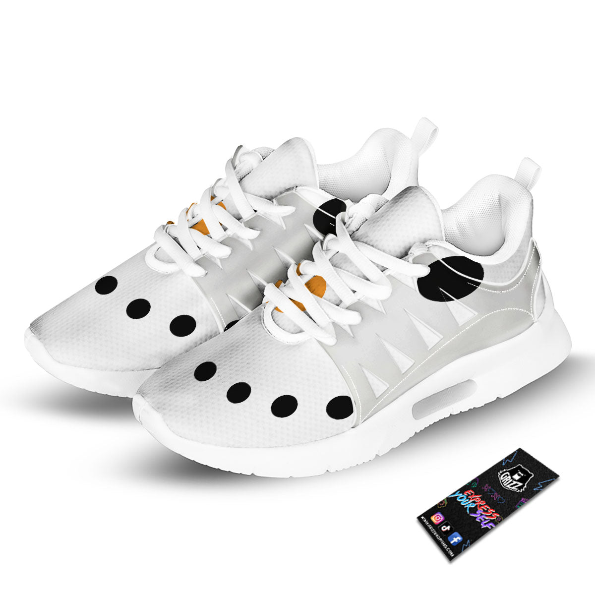 Face Snowman Print Tennis Shoes-grizzshop