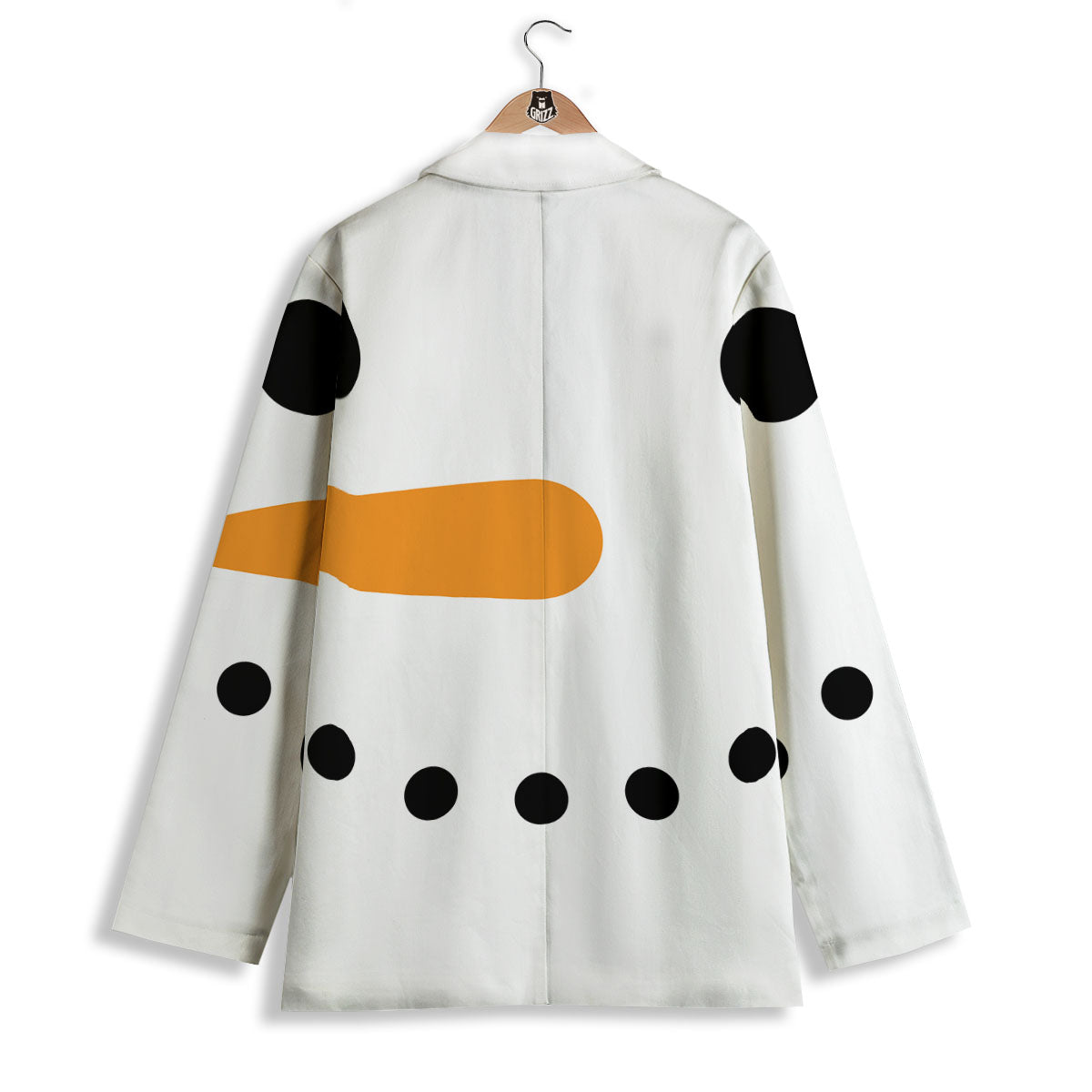 Face Snowman Print Women's Blazer-grizzshop