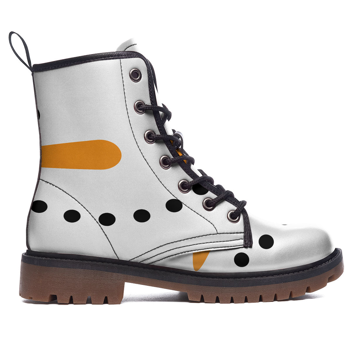 Face Snowman Print Work Boots-grizzshop