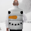 Face Snowman Print Down Vest