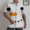 Face Snowman Print Untucked Shirts-grizzshop