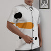 Face Snowman Print Untucked Shirts-grizzshop