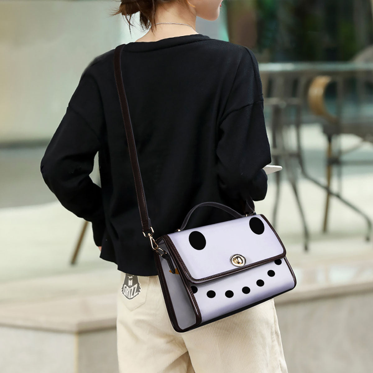 Face Snowman Print Women's Satchel Bag