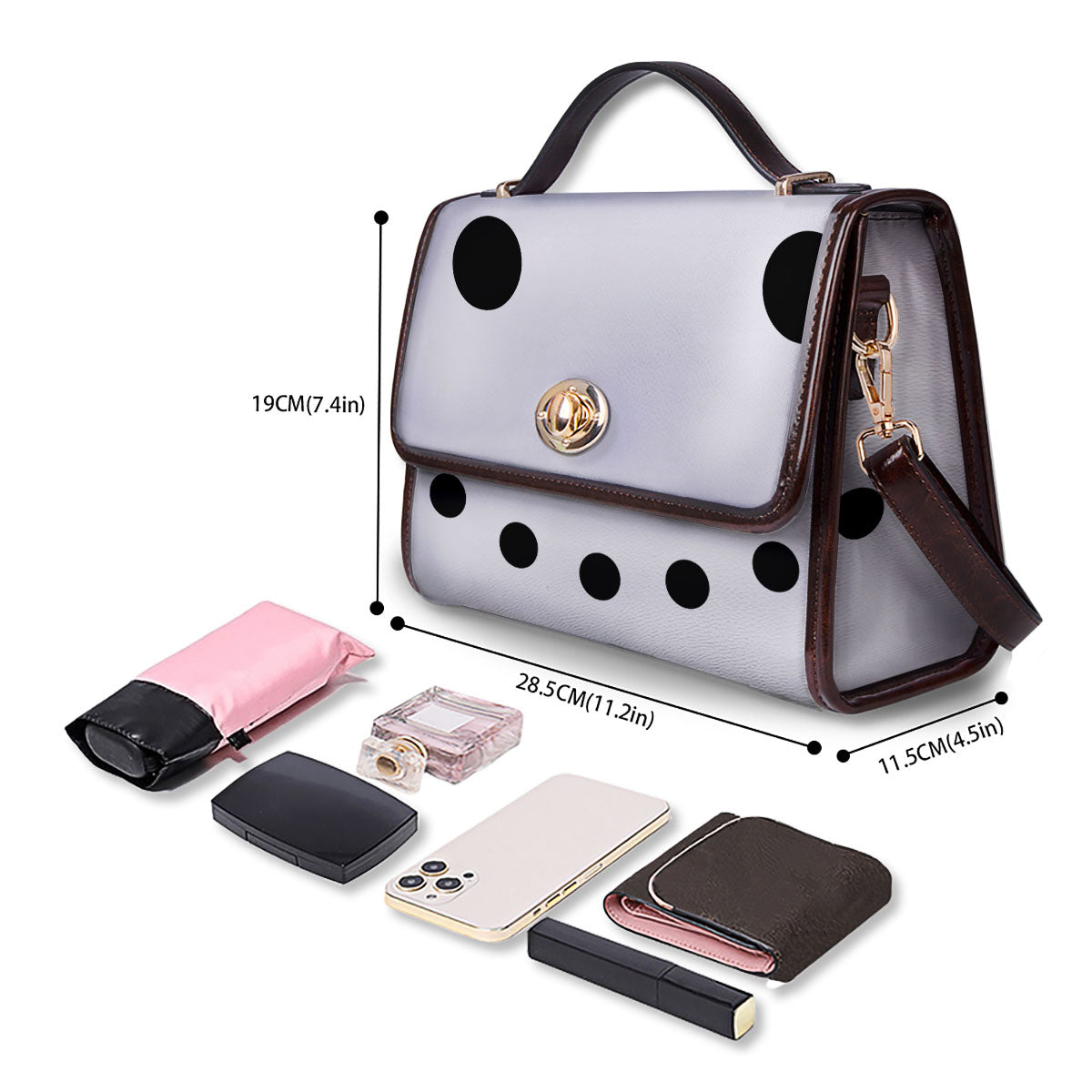 Face Snowman Print Women's Satchel Bag