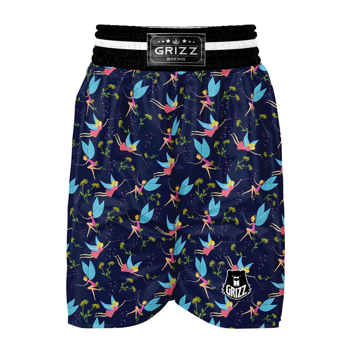 Fairy Pattern Print Boxing Shorts-grizzshop