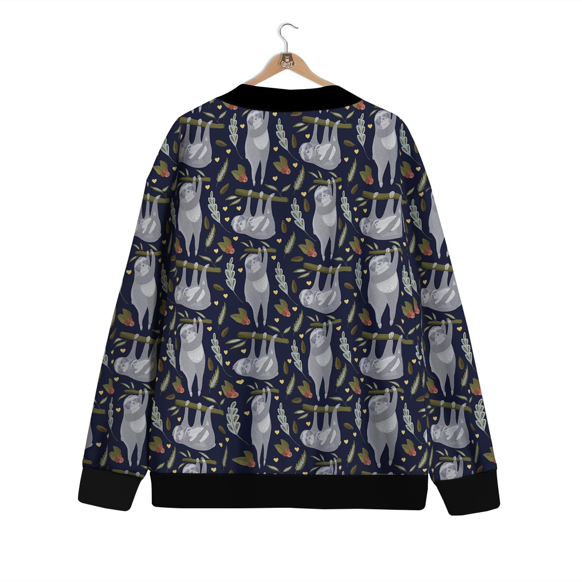 Family Sloth Print Pattern Cardigan-grizzshop
