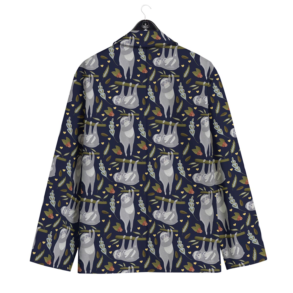 Family Sloth Print Pattern Men's Sport Coat-grizzshop