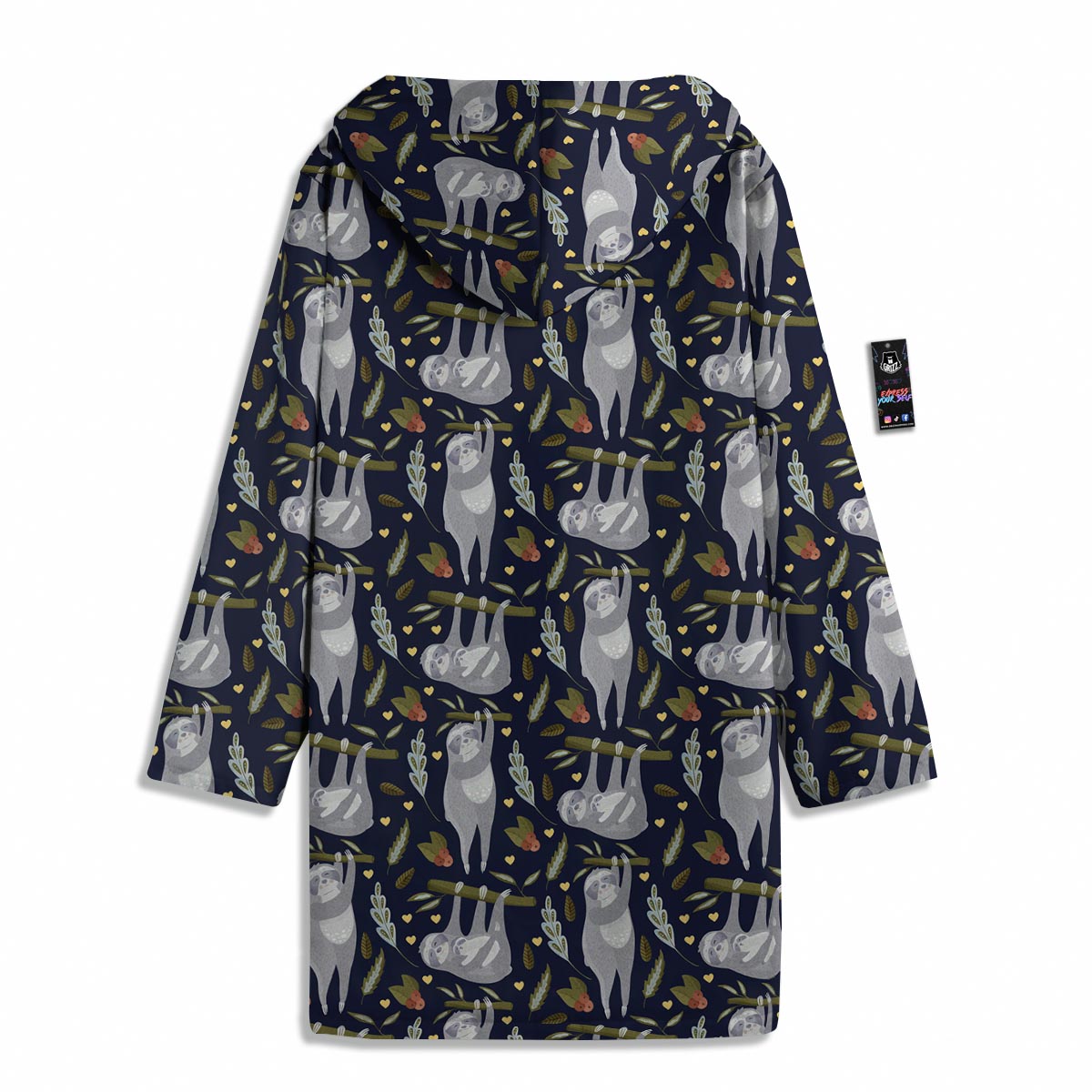 Family Sloth Print Pattern Men's Windbreaker Jacket-grizzshop