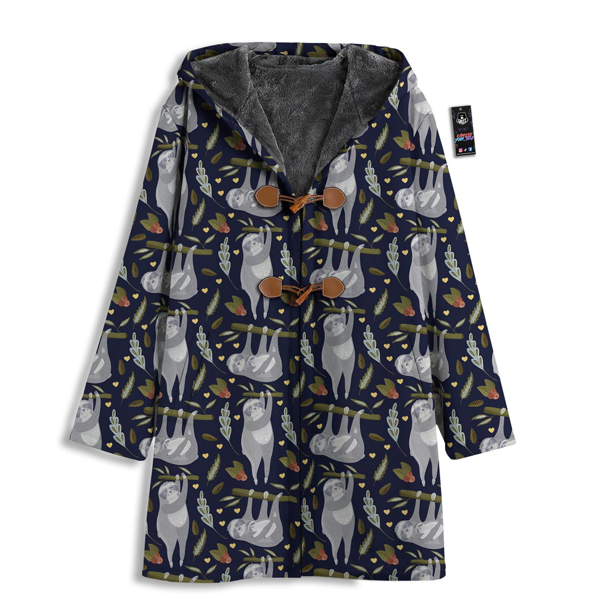 Family Sloth Print Pattern Men's Windbreaker Jacket-grizzshop