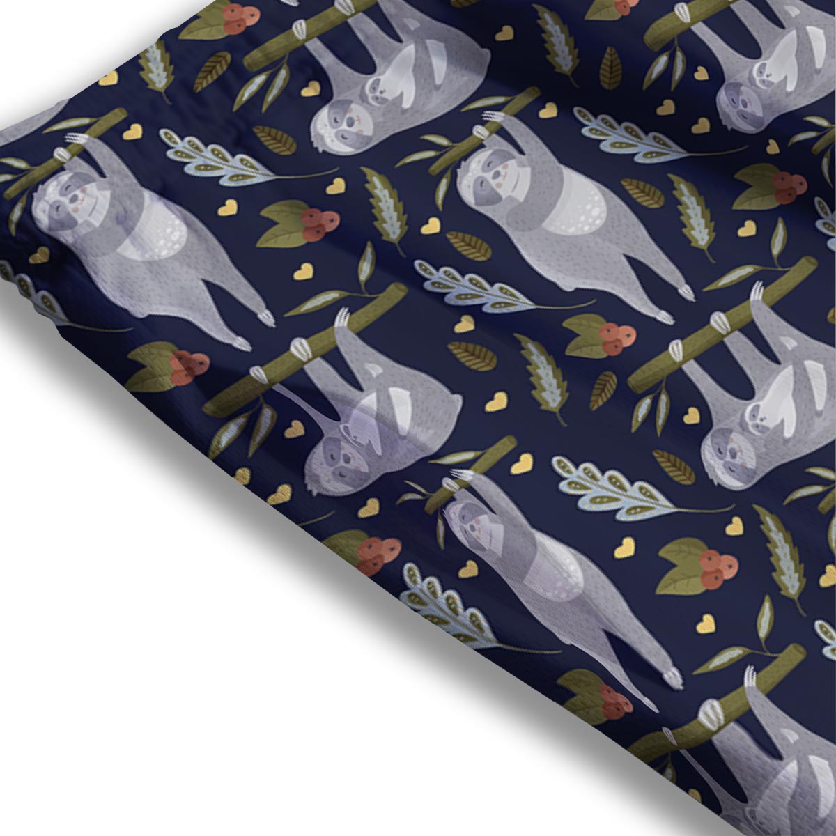 Family Sloth Print Pattern Mesh Shorts