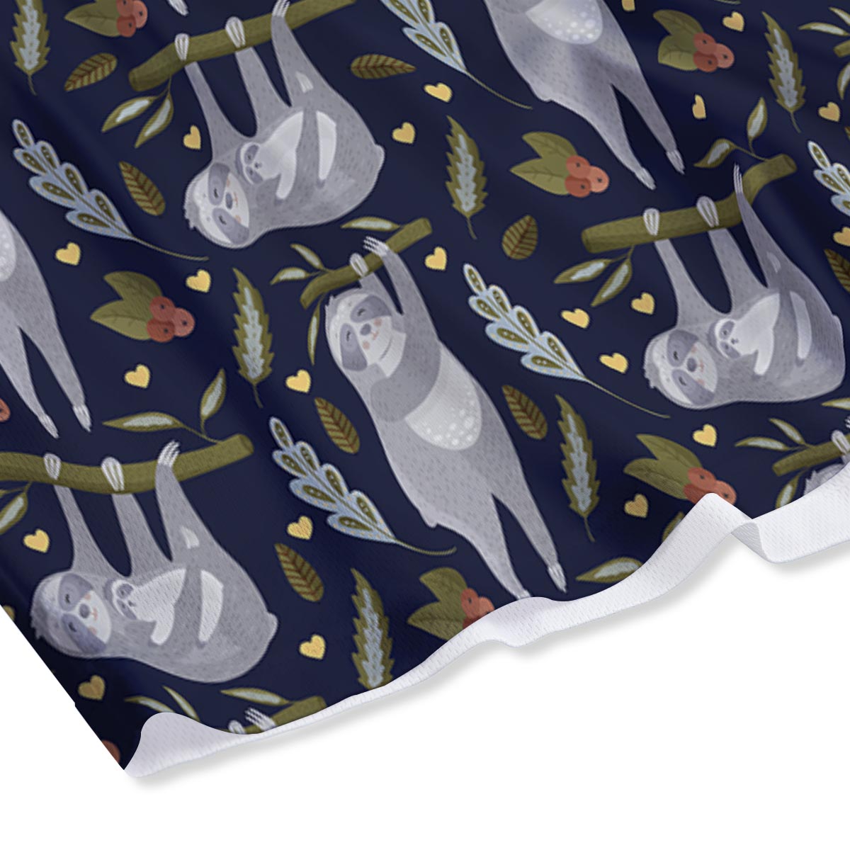 Family Sloth Print Pattern Mesh Shorts
