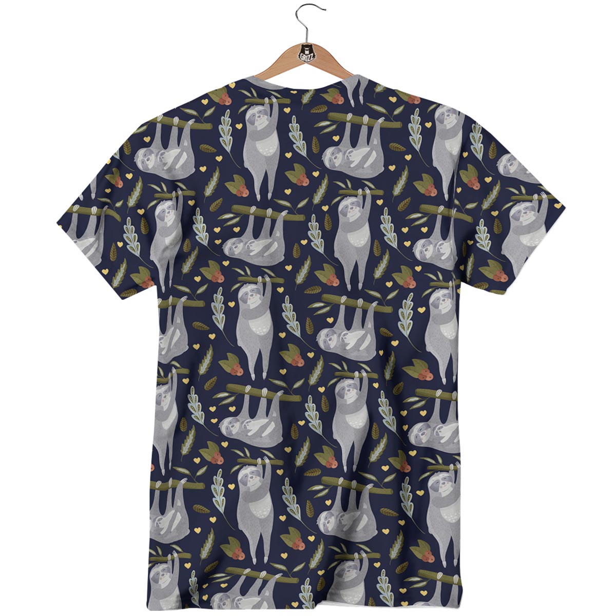 Family Sloth Print Pattern T-Shirt-grizzshop