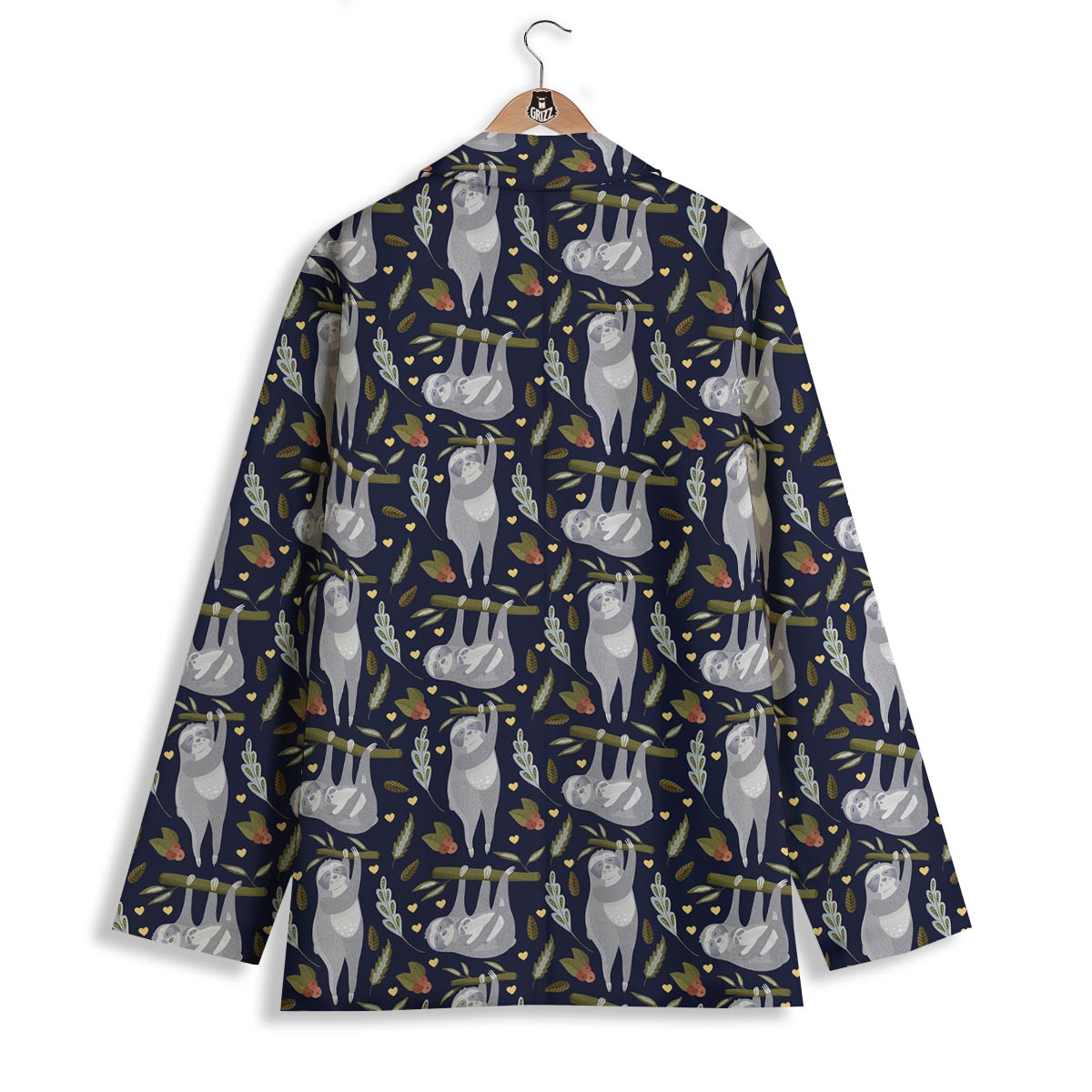 Family Sloth Print Pattern Women's Blazer-grizzshop