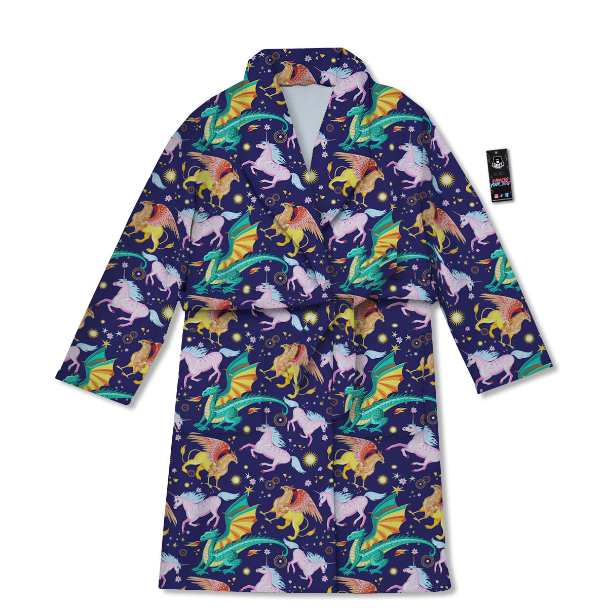 Fantastic Beasts Print Pattern Bathrobe-grizzshop