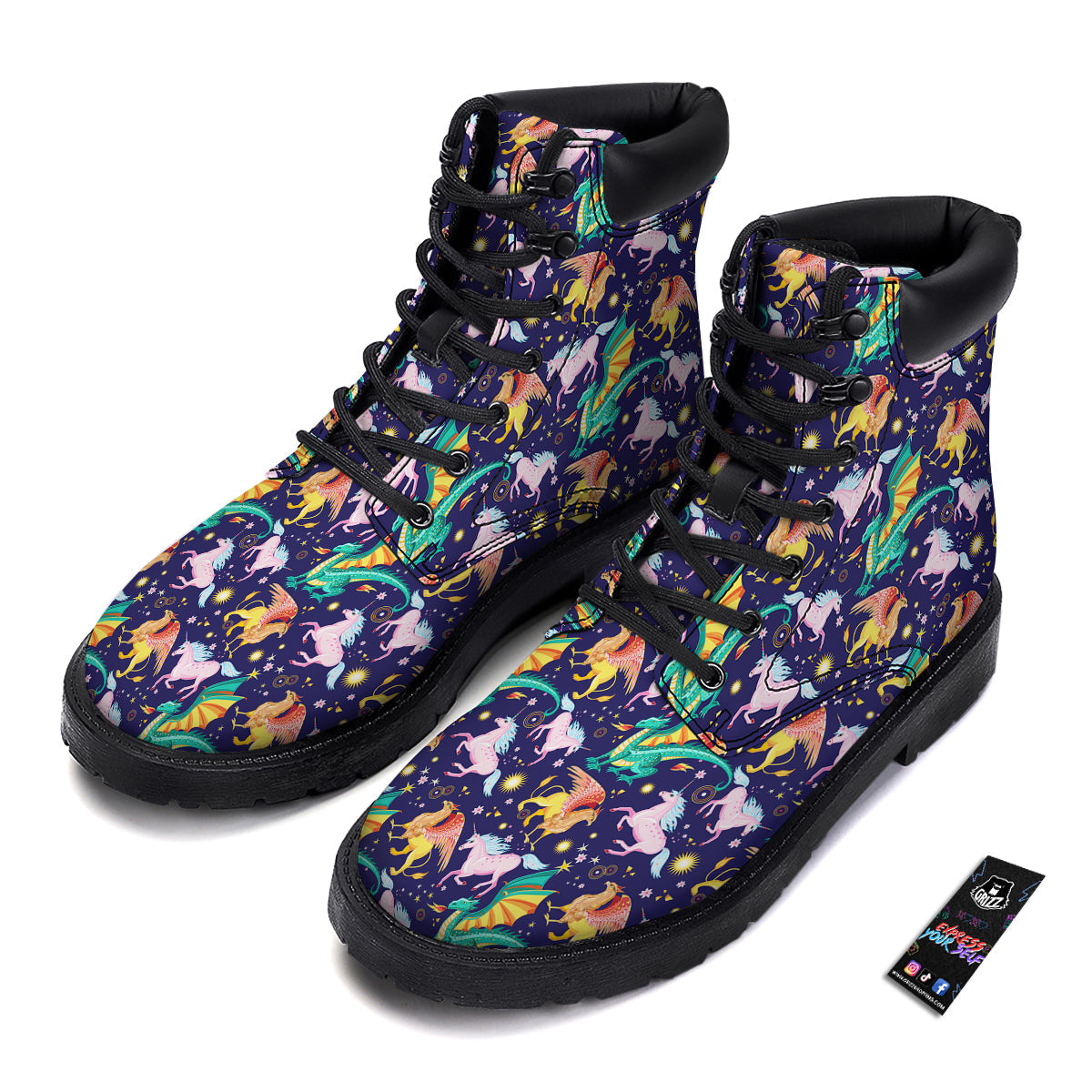 Fantastic Beasts Print Pattern Boots-grizzshop