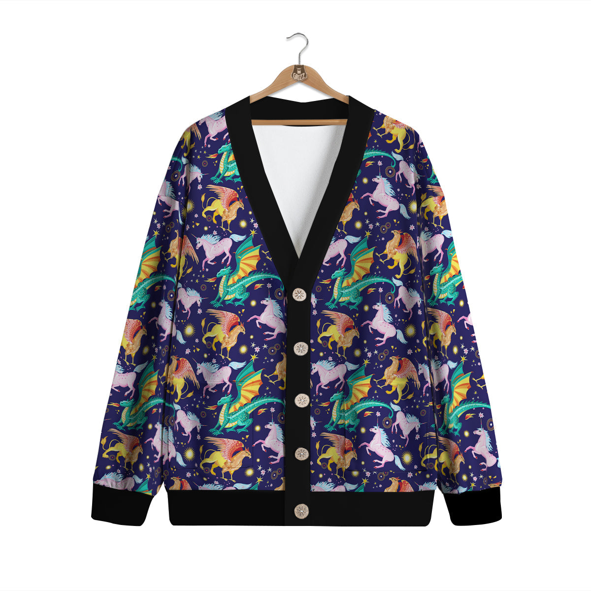 Fantastic Beasts Print Pattern Cardigan-grizzshop