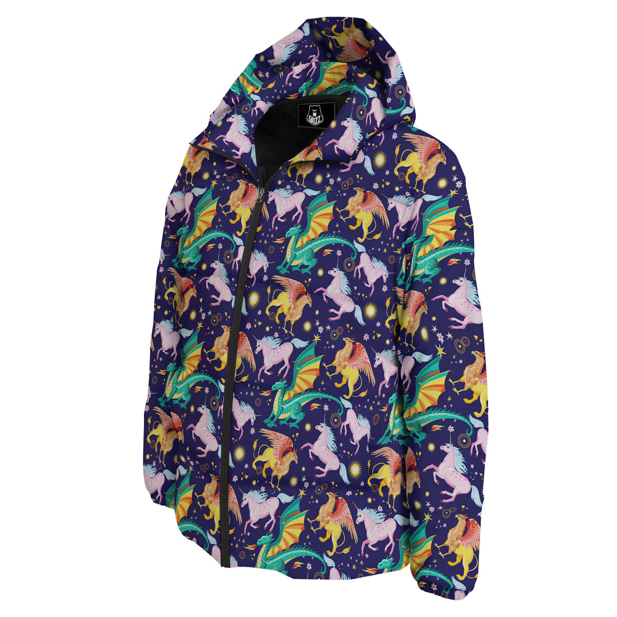 Fantastic Beasts Print Pattern Down Jacket-grizzshop