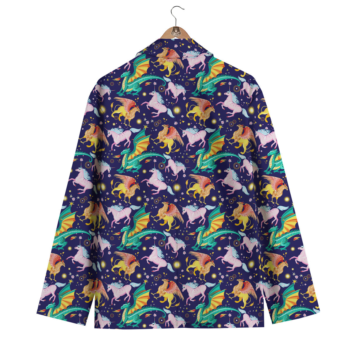 Fantastic Beasts Print Pattern Men's Blazer-grizzshop