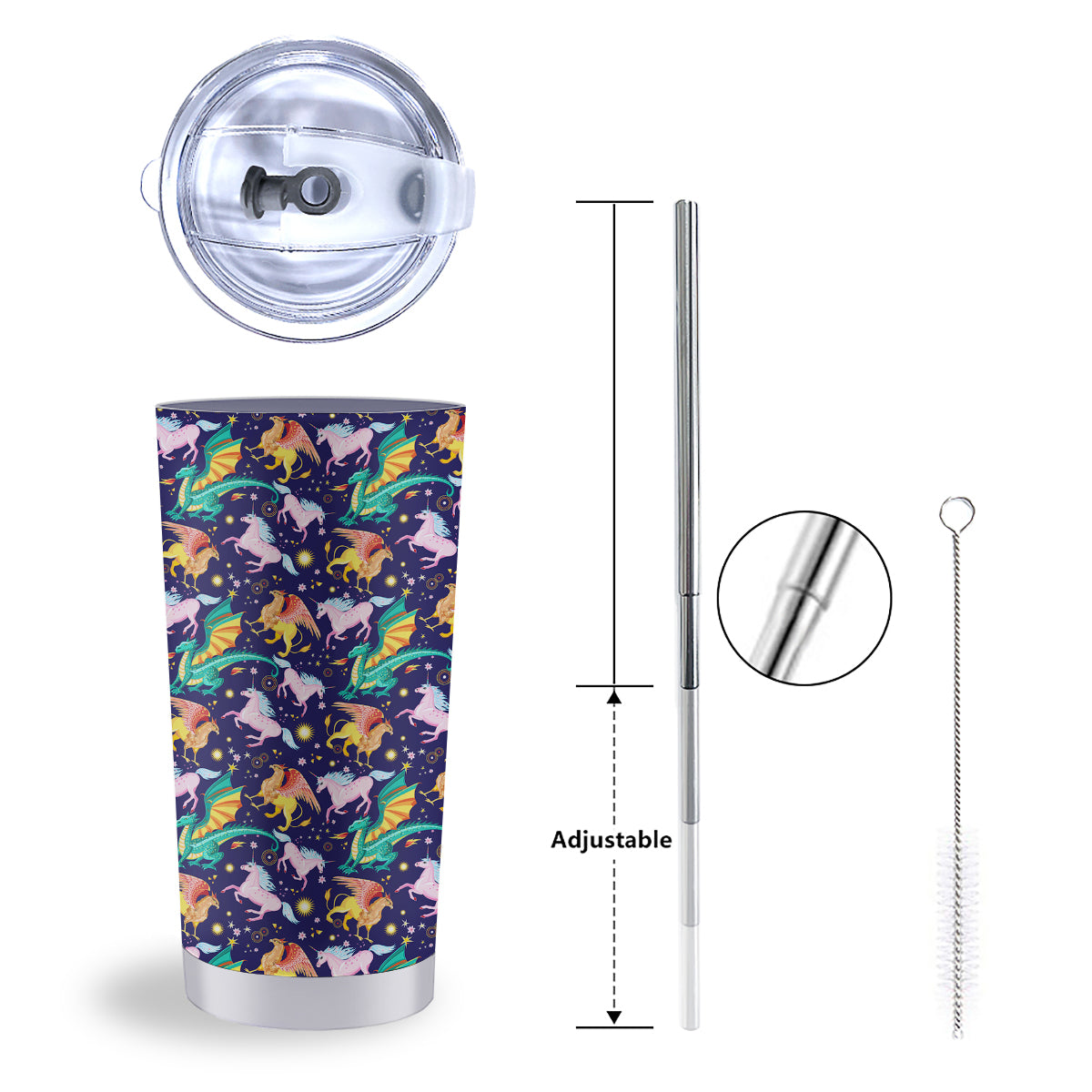 Fantastic Beasts Print Pattern Tumbler-grizzshop