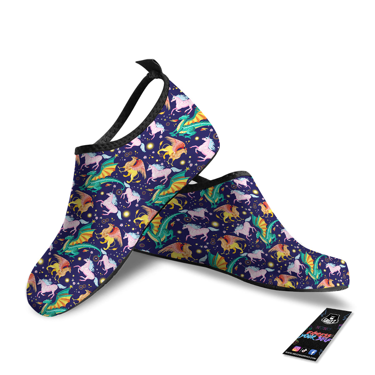 Fantastic Beasts Print Pattern Water Shoes-grizzshop