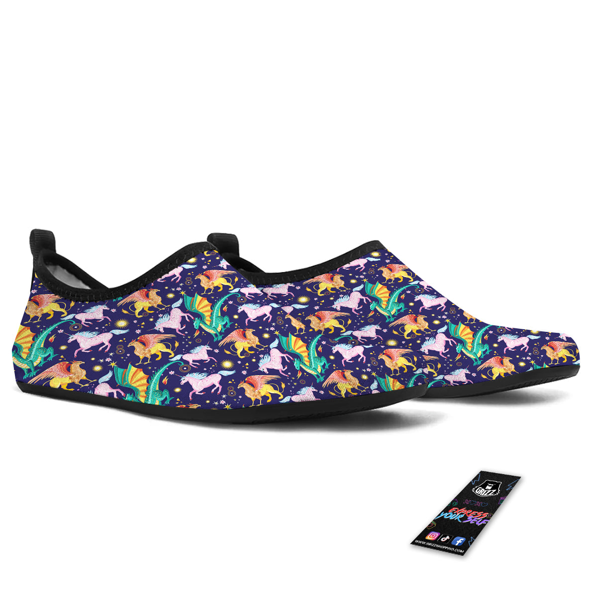 Fantastic Beasts Print Pattern Water Shoes-grizzshop