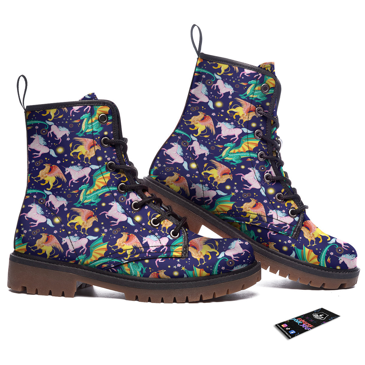 Fantastic Beasts Print Pattern Work Boots-grizzshop