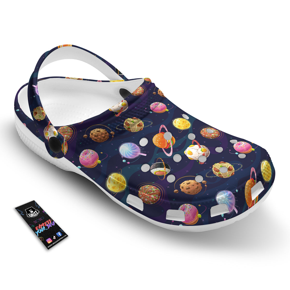 Fantasy Food Planets Print Pattern Clog-grizzshop