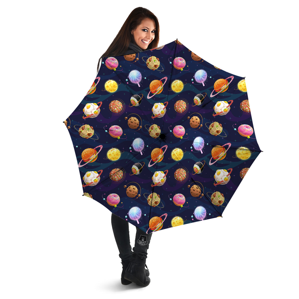 Fantasy Food Planets Print Pattern Umbrella-grizzshop