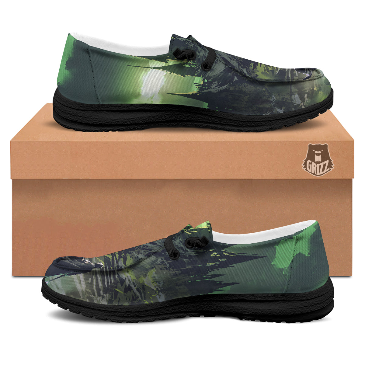 Fantasy Knight And Castle Black Loafers-grizzshop
