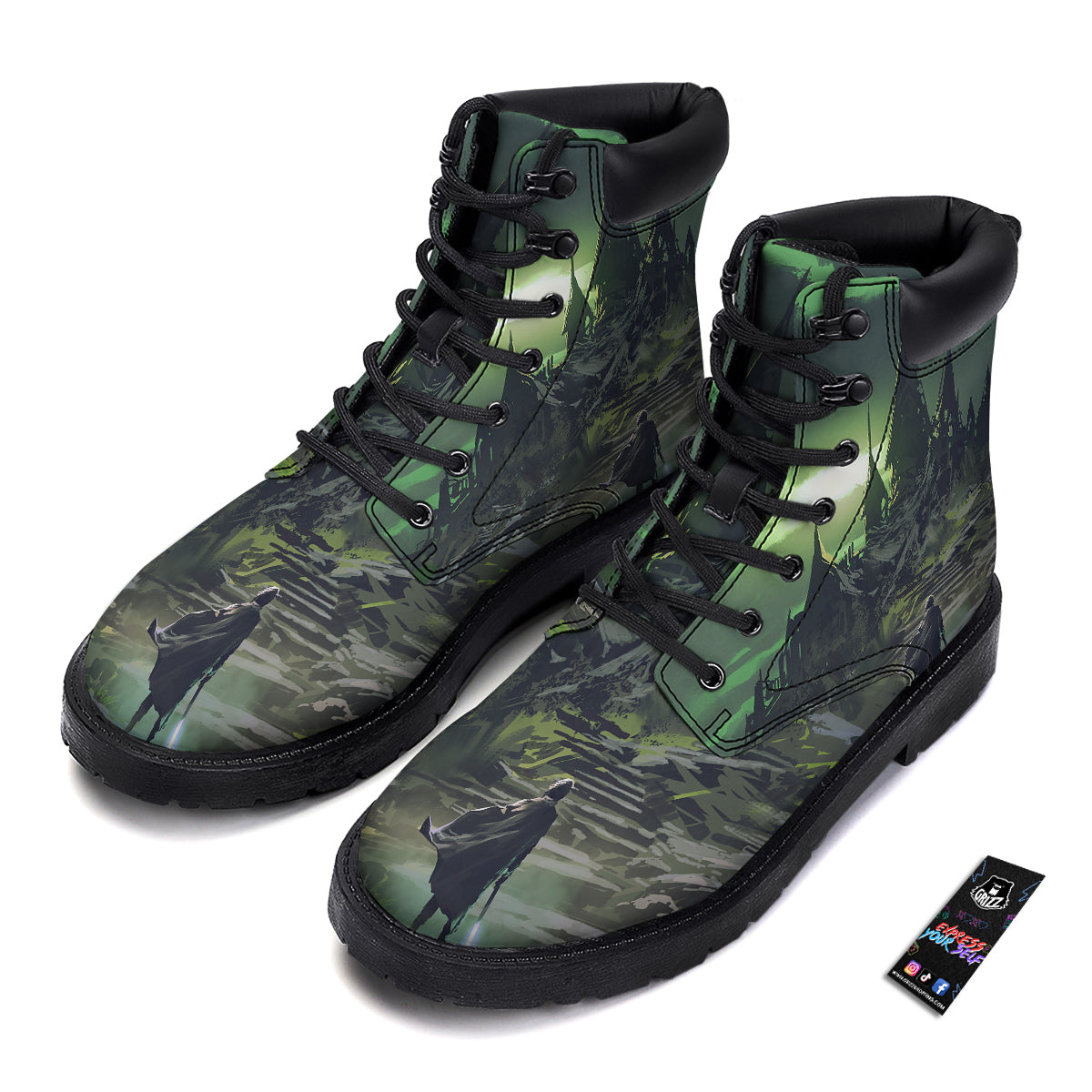 Fantasy Knight And Castle Boots-grizzshop