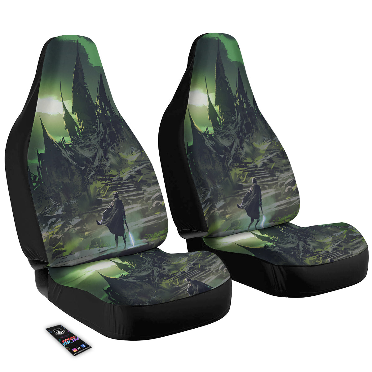 Fantasy Knight And Castle Car Seat Covers-grizzshop