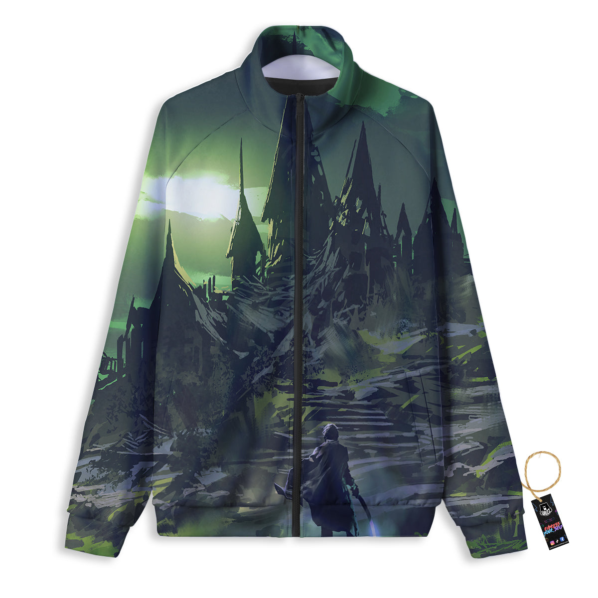 Fantasy Knight And Castle Track Jacket-grizzshop