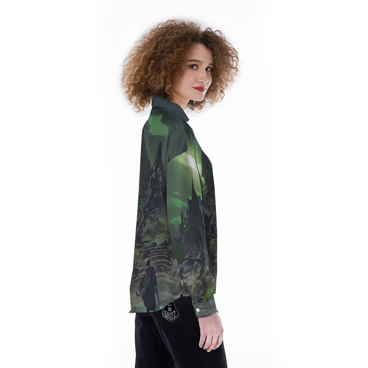 Fantasy Knight And Castle Women's Long Sleeve Shirts-grizzshop