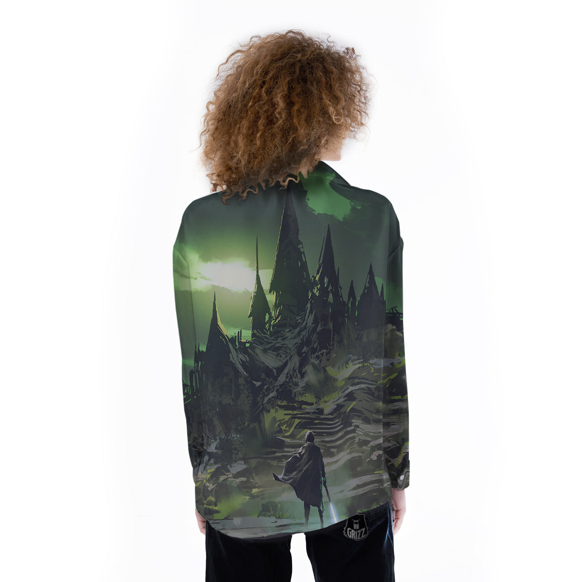 Fantasy Knight And Castle Women's Long Sleeve Shirts-grizzshop