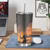 Fantasy Knight On Fire Print Tumbler-grizzshop