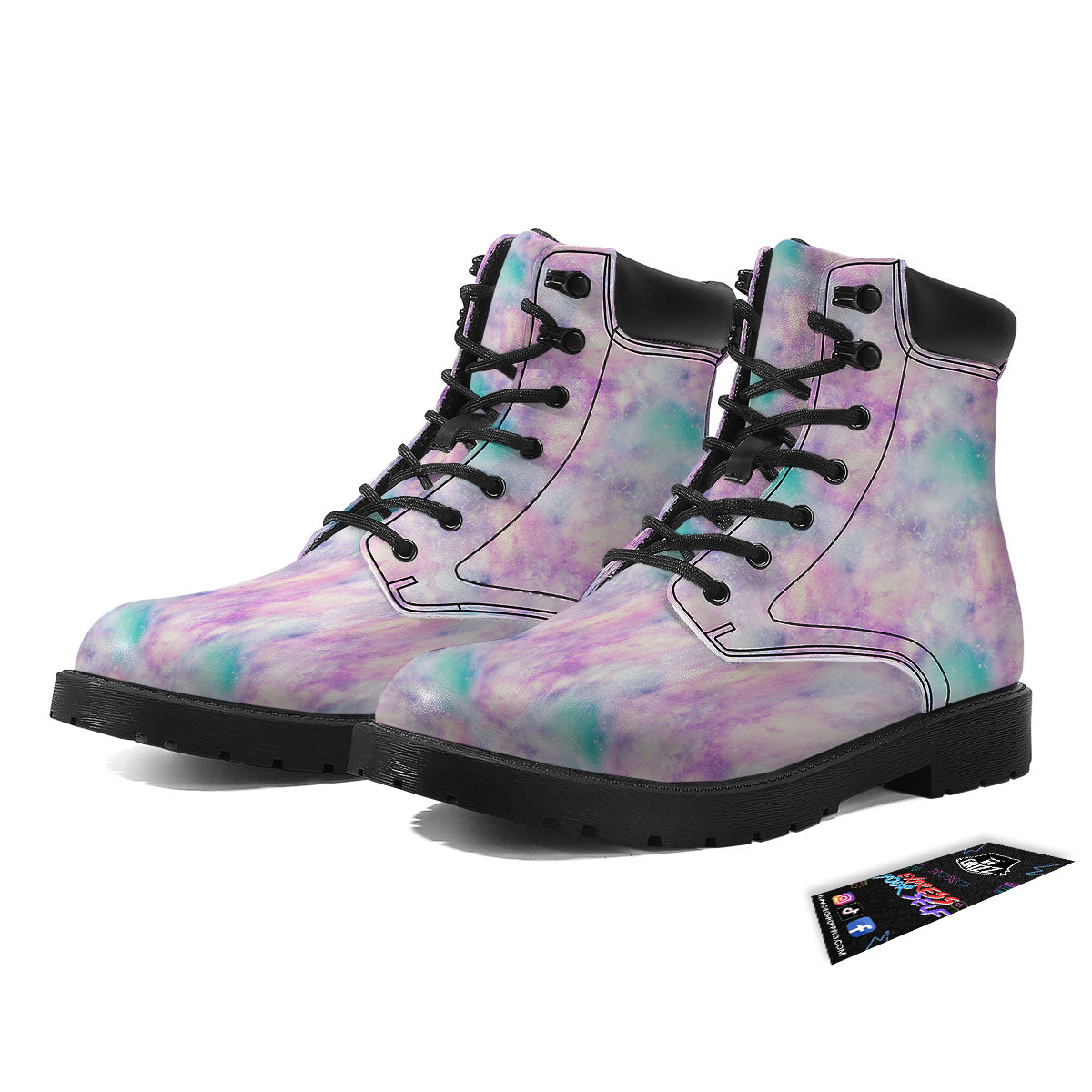 Fantasy Star Print Pattern Boots-grizzshop