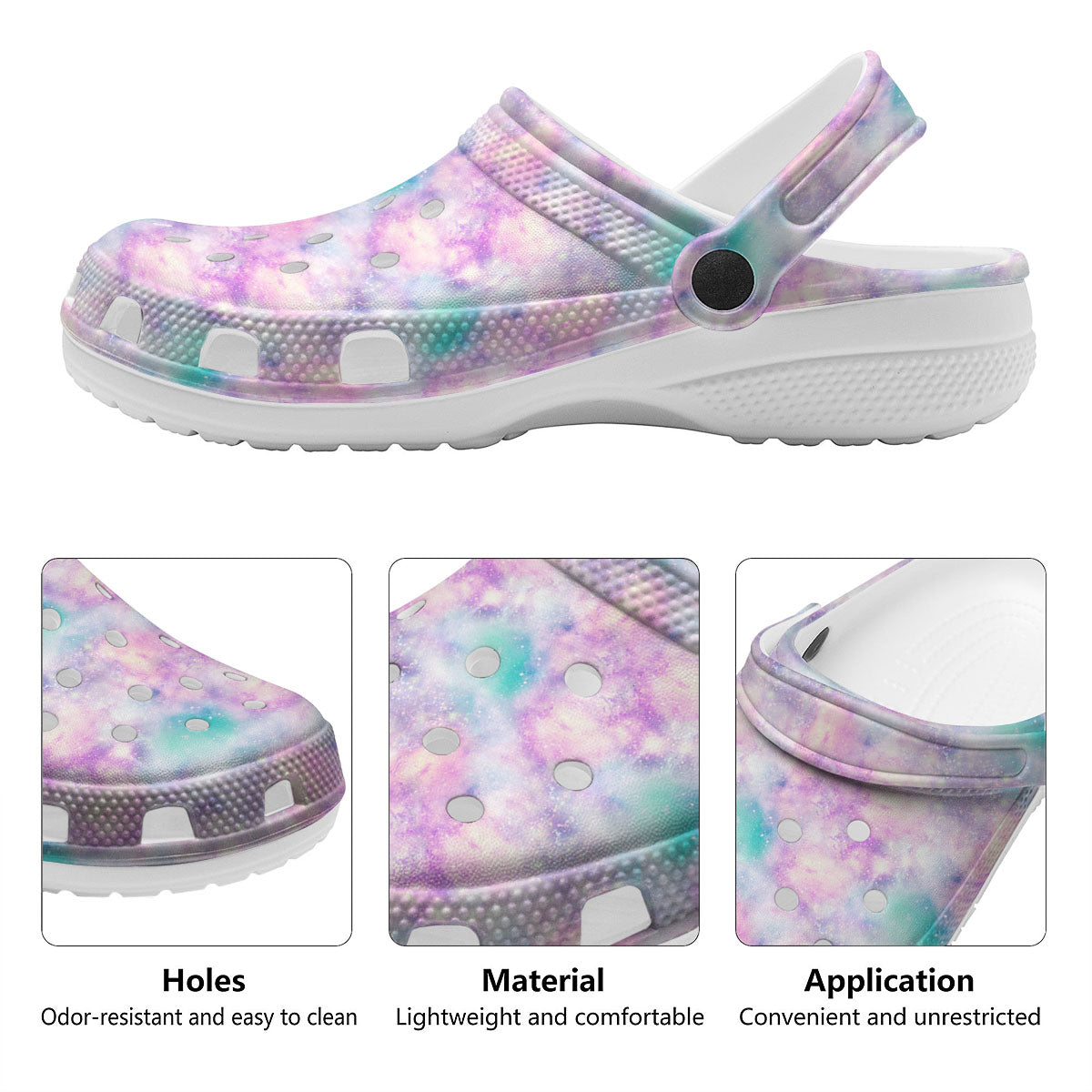 Fantasy Star Print Pattern Clog-grizzshop