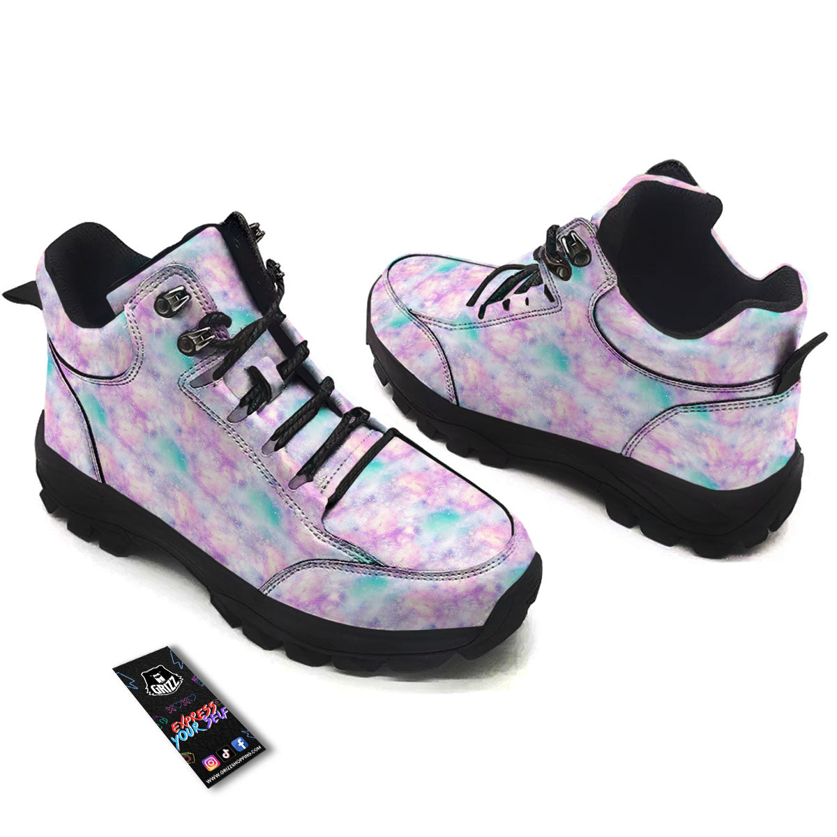 Fantasy Star Print Pattern Hiking Shoes-grizzshop