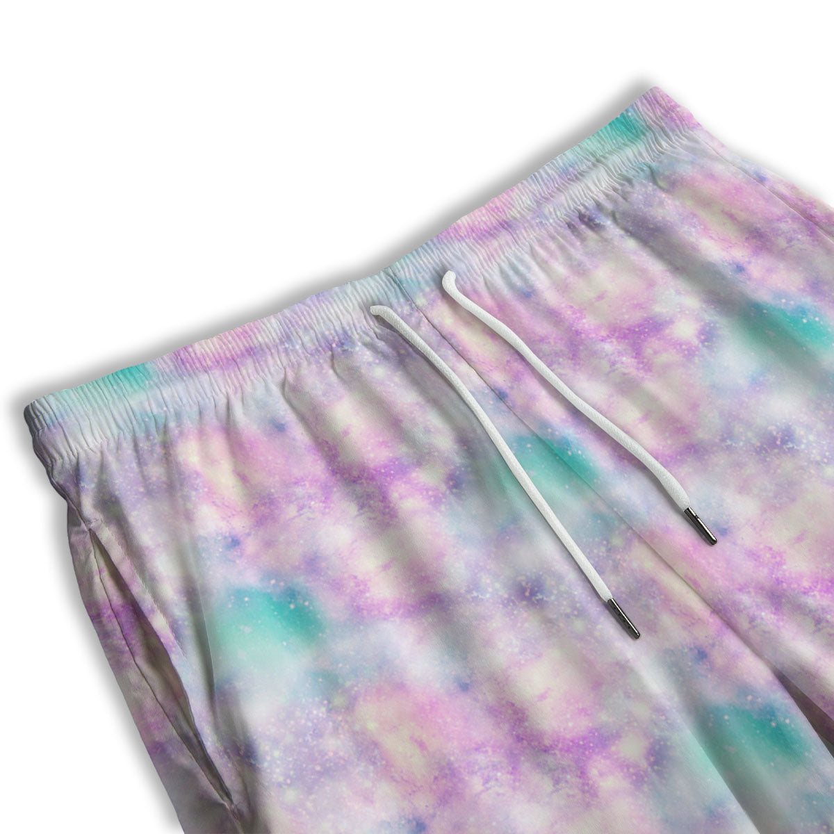 Floral Hawaiian Monochrome Print Pattern Men's Athletic Shorts