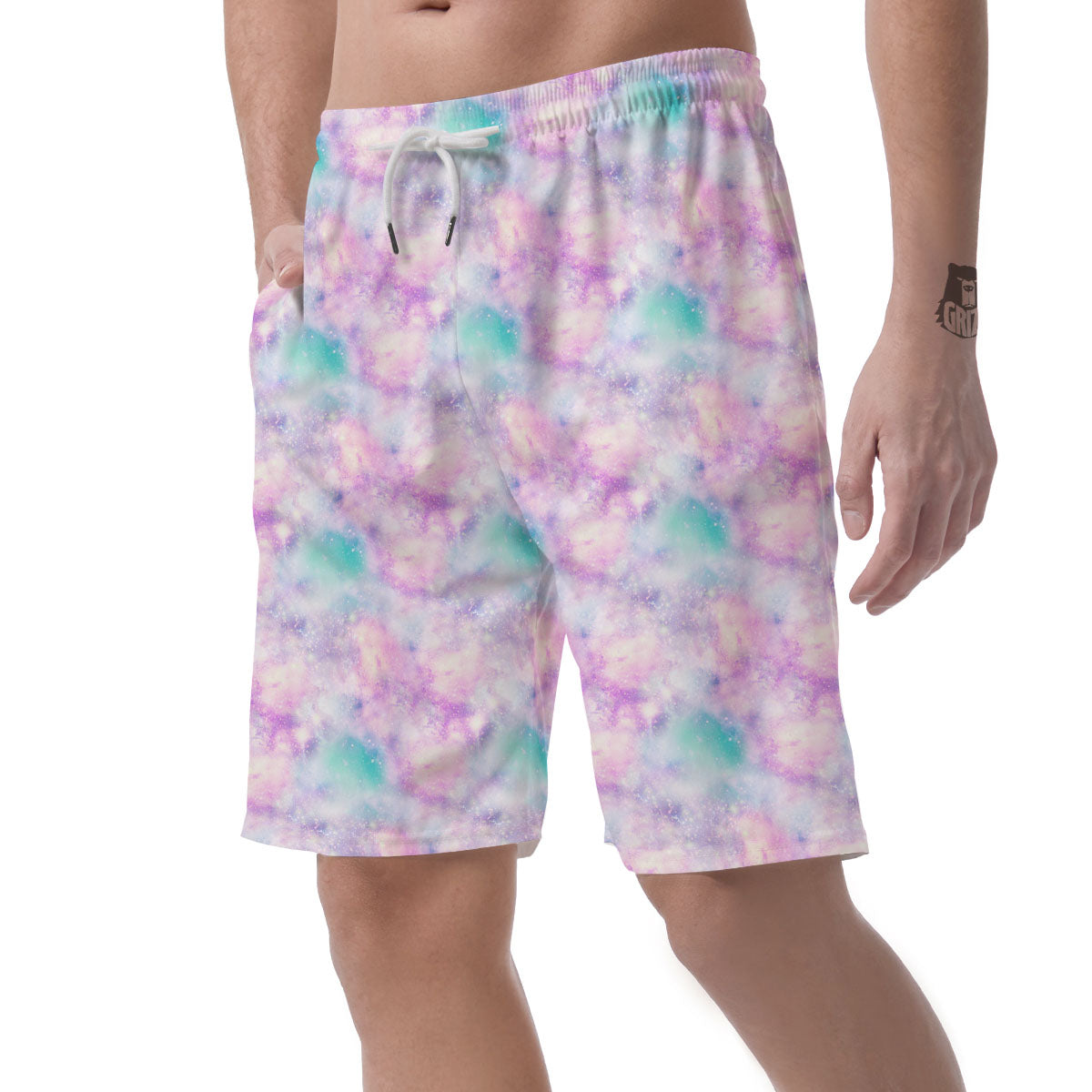 Fantasy Star Print Pattern Men's Shorts-grizzshop