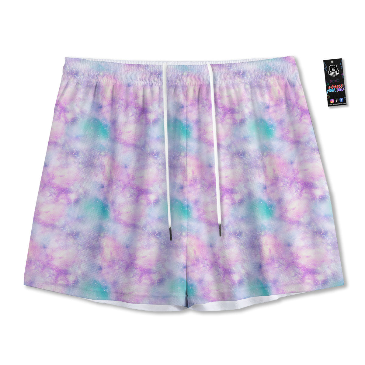 Fantasy Star Print Pattern Mesh Shorts
