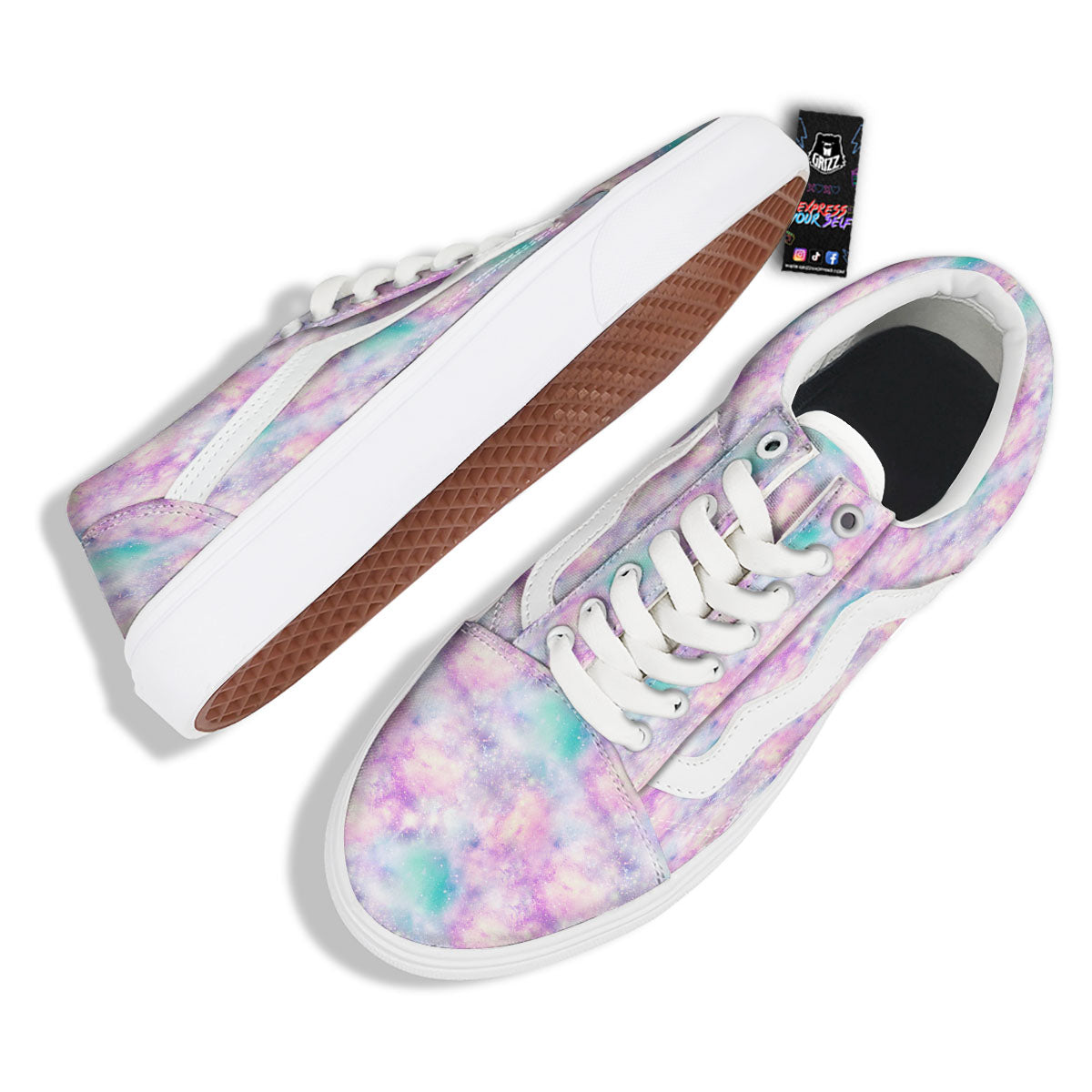 Fantasy Star Print Pattern Skate Shoes-grizzshop