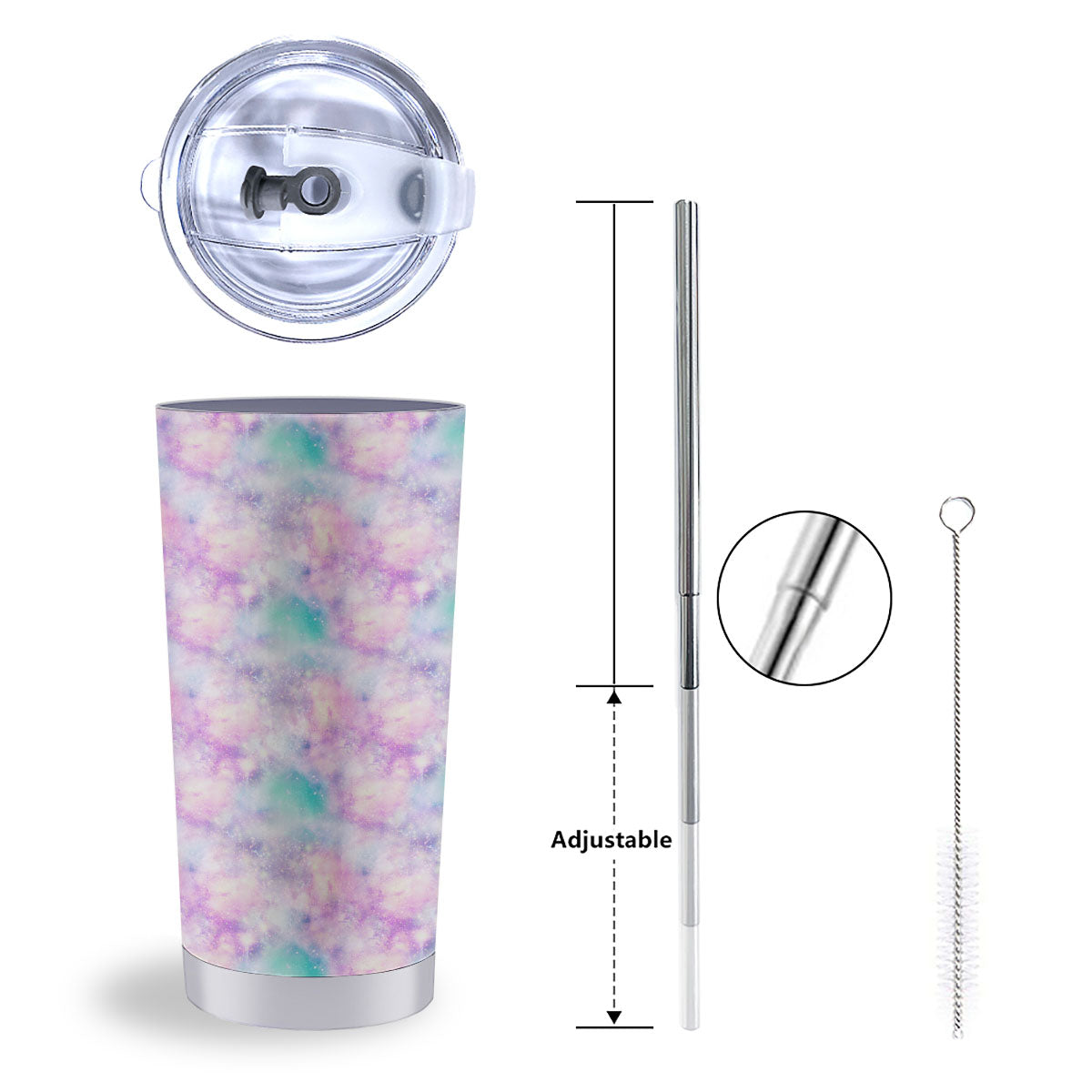 Fantasy Star Print Pattern Tumbler-grizzshop