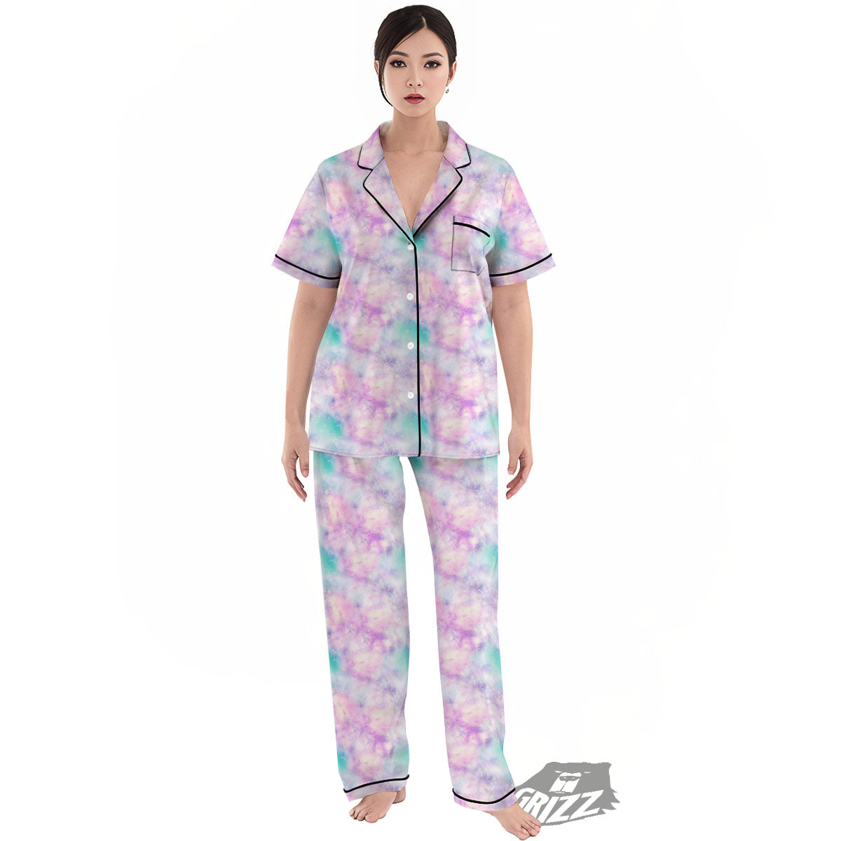 Fantasy Star Print Pattern Women's Pajamas Set-grizzshop
