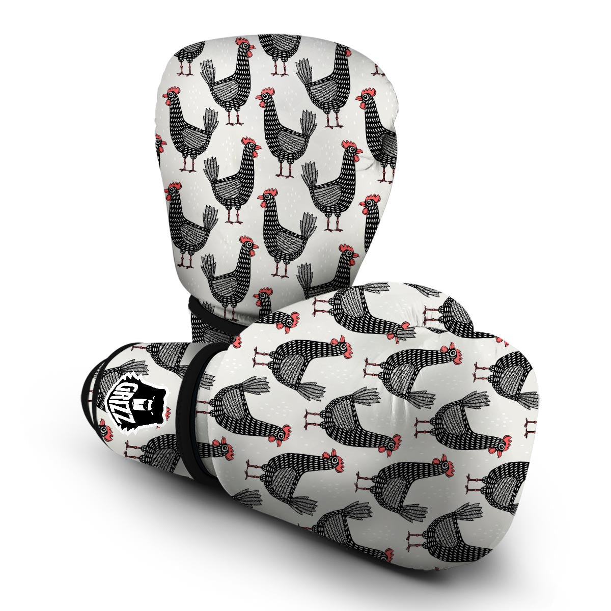 Farm Chicken Pattern Print Boxing Gloves-grizzshop