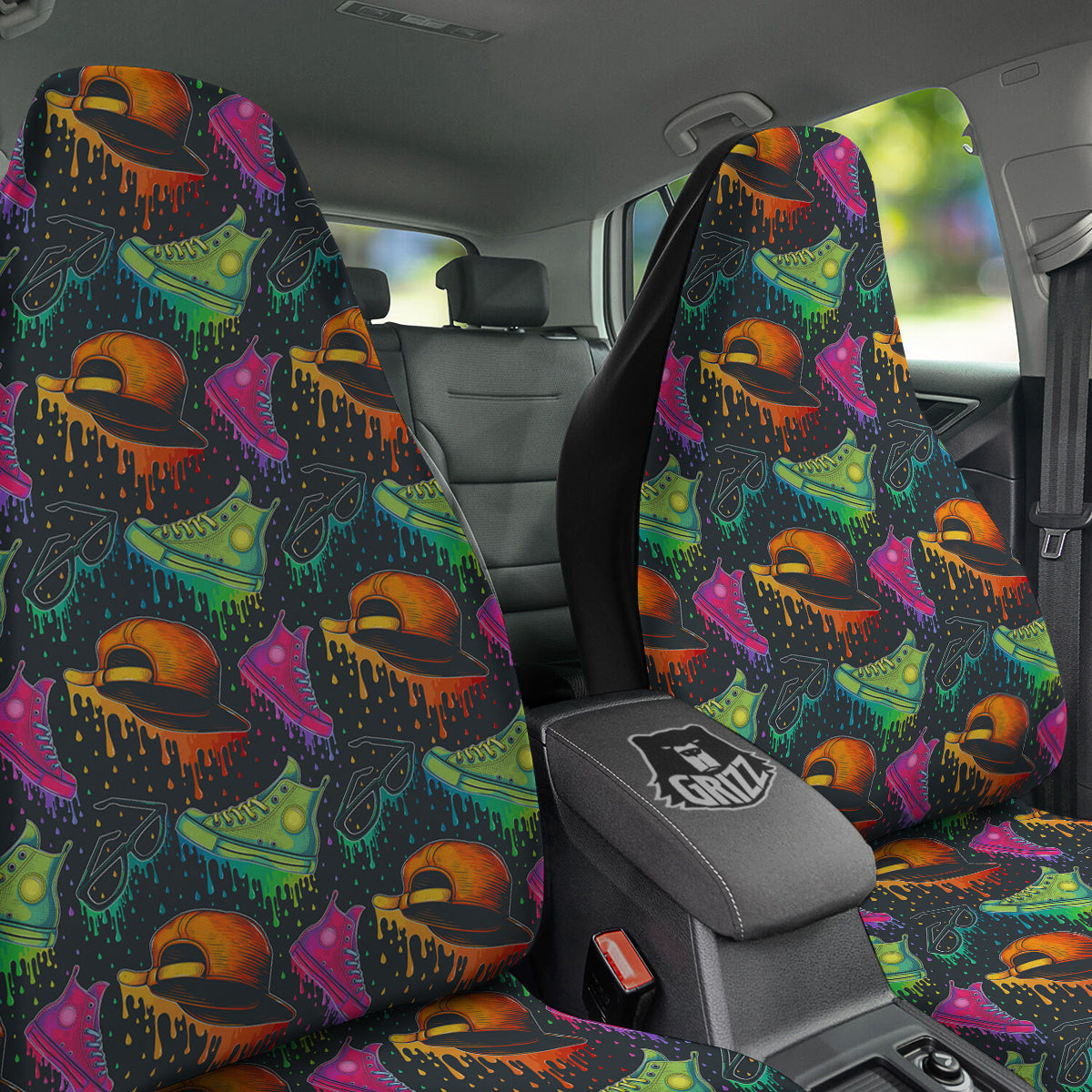 Fashion Colorful Print Pattern Car Seat Covers-grizzshop