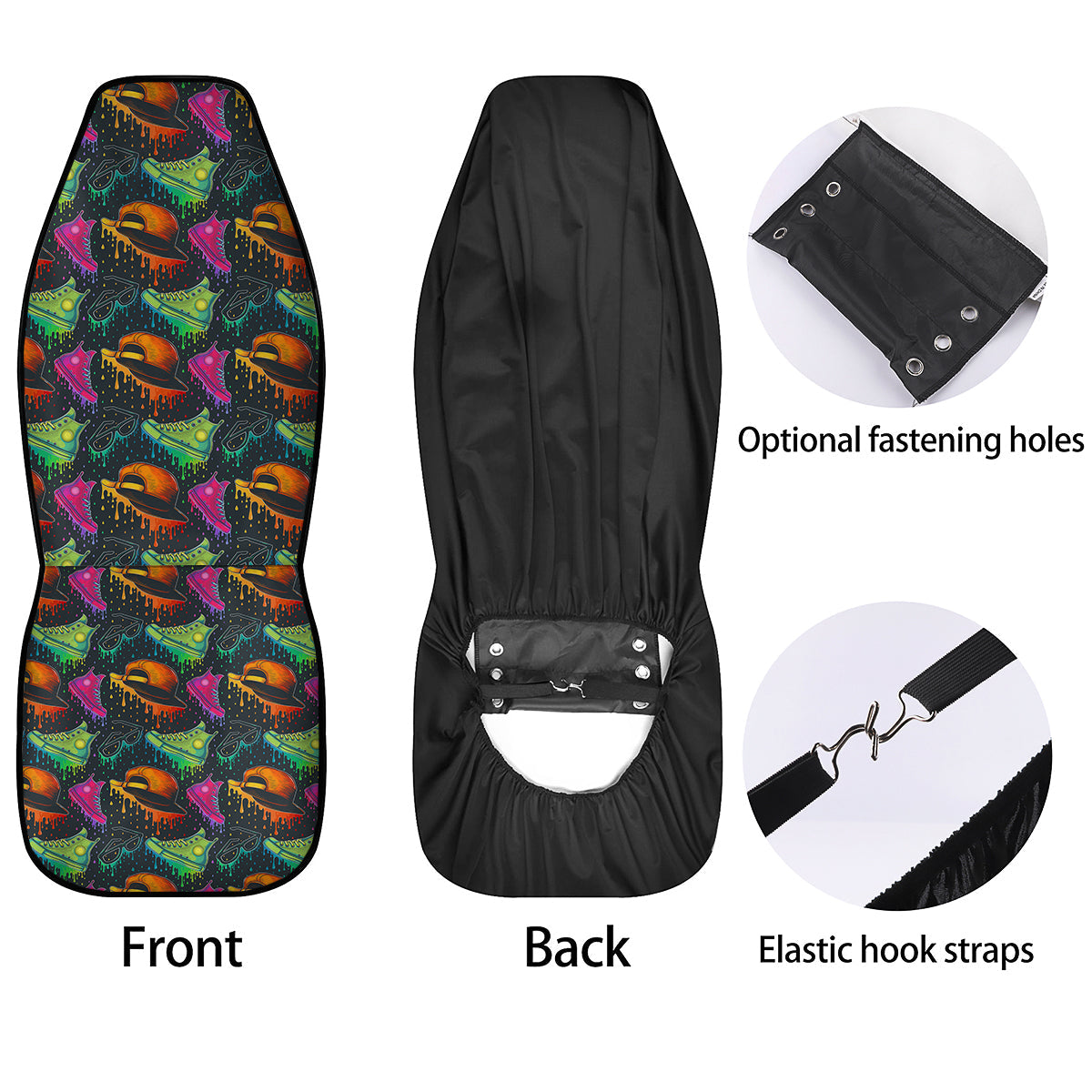 Fashion Colorful Print Pattern Car Seat Covers-grizzshop