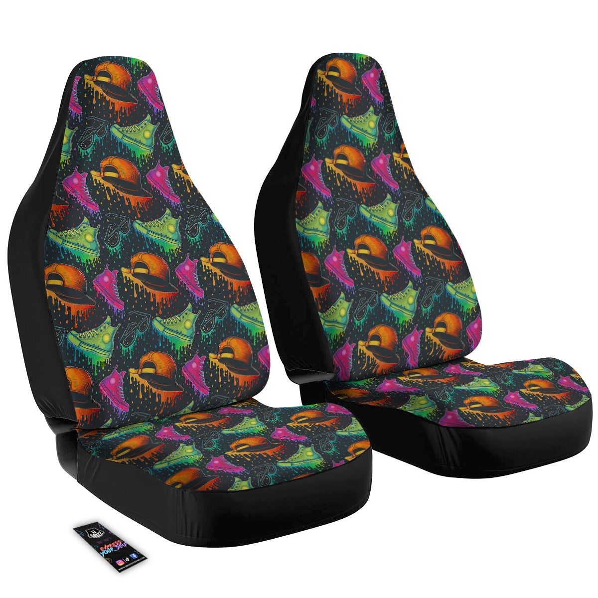 Fashion Colorful Print Pattern Car Seat Covers-grizzshop