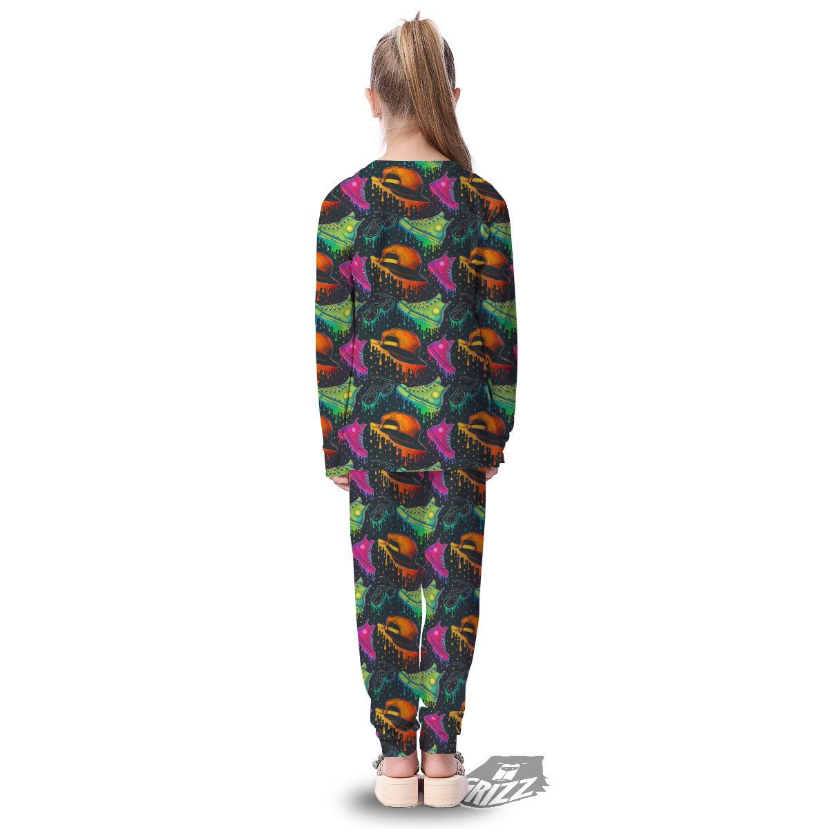 Fashion Colorful Print Pattern Kid's Pajamas-grizzshop